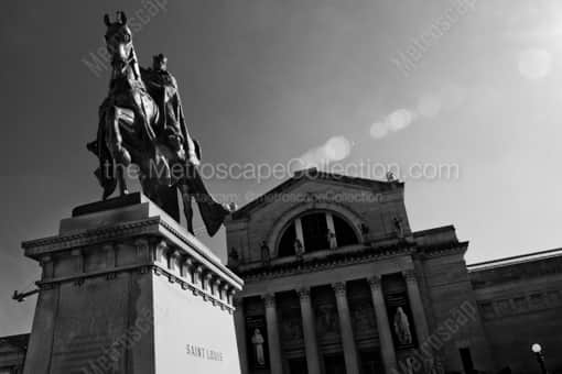 The Saint Louis Statue at the Art Museum -- St Louis Black and White Photos
