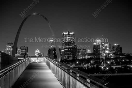 The Gateway Arch from the Overlook -- St Louis Black and White Photos