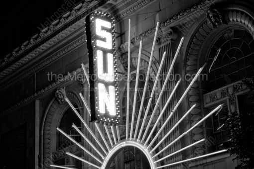 The Sun Theater Sign -- St Louis Black and White Photos