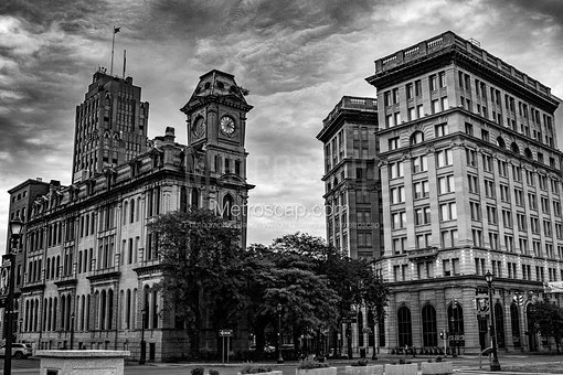 Clinton Square -- Syracuse Black and White Art