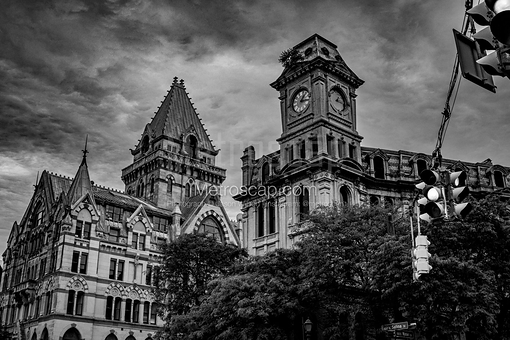 Clinton Square -- Syracuse Black and White Art