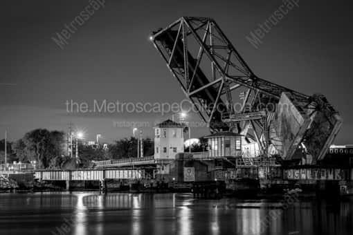 The Cass Street Train Bridge -- Tampa Black and White Photography
