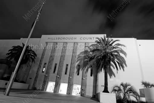 Tampa Black and White Photography of The Hillsborough County Government Building The Hillsborough County Government Building -- Tampa Black and White Photography