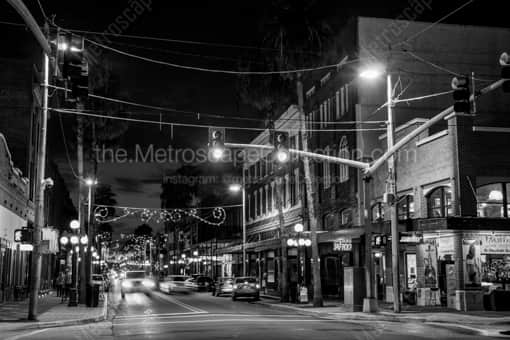 Seventh Avenue in Ybor City -- Tampa Black and White Photography