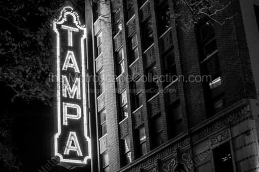The Tampa Theater off of Franklin Street -- Tampa Black and White Photography