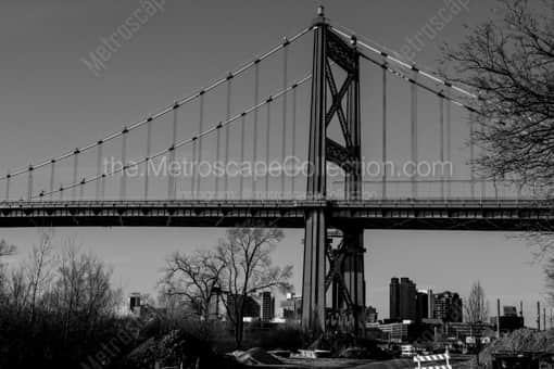 Toledo Black and White Photography of The High Level Bridge just South of Downtown Toledo The High Level Bridge just South of Downtown Toledo -- Toledo Black and White Photography