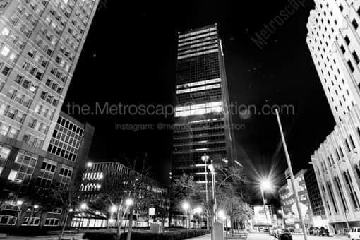 Toledo Black and White Photography of The Tower on the Maumee at the Constellation Orion The Tower on the Maumee at the Constellation Orion -- Toledo Black and White Photography