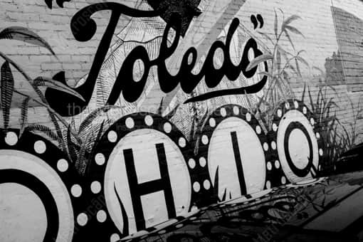 A Toledo Ohio Wall Mural -- Toledo Black and White Photos