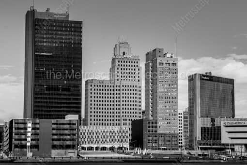 Toledo Black and White Photography of Window Washers Cleaning the Tower on the Maumee Window Washers Cleaning the Tower on the Maumee -- Toledo Black and White Photography