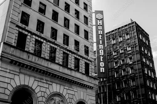 Toledo Black and White Photography of The Huntington Building in Downtown Toledo The Huntington Building in Downtown Toledo -- Toledo Black and White Photography