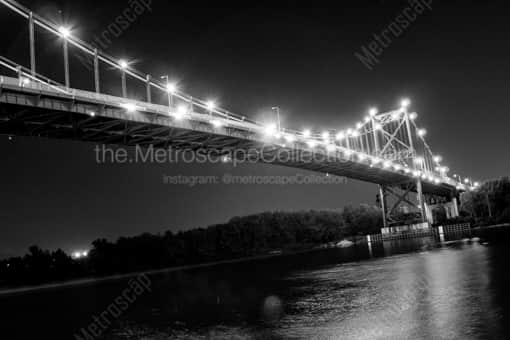 Toledo Black and White Photography of The Anthony Wayne Bridge over the Maumee River The Anthony Wayne Bridge over the Maumee River -- Toledo Black and White Photography