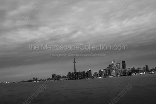 The Toronto Skyline Under a Cold November Sky -- Toronto Black and White Photos