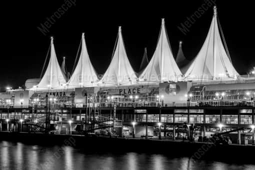The Canada Place Sails -- Vancouver Black and White Photography