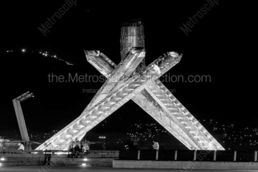 The Vancouver 2010 Olympic Cauldron -- Vancouver Black and White Photography