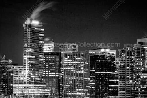 The Vancouver Skyline from Stanley Park -- Vancouver Black and White Photography