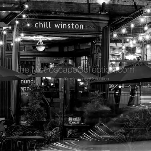 Matte Black WOOD Framed Black and White Vancouver Photograph: Chill Winston in Gastown in a Square Matte Black Wood Frame
