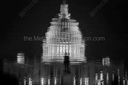 A Reflection of the Capitol Dome -- Washington DC Black and White Photos
