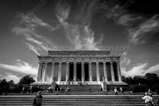 The Lincoln Memorial on the National Mall -- Washington DC Black and White Photos