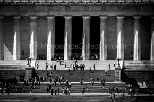 The Steps of the Lincoln Memorial -- Washington DC Black and White Photos