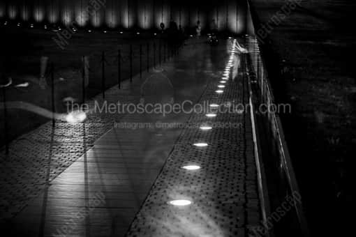 The Vietnam Memorial Wall -- Washington DC Black and White Photos