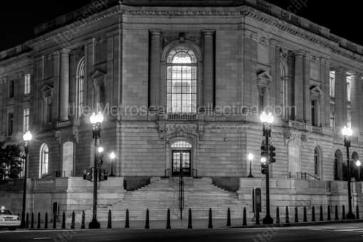 The Southwest Corner of the Russell Senate Office Building -- Washington DC Black and White Photos