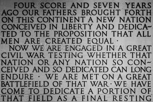 The Gettysburg Address in the Lincoln Memorial -- Washington DC Black and White Photos
