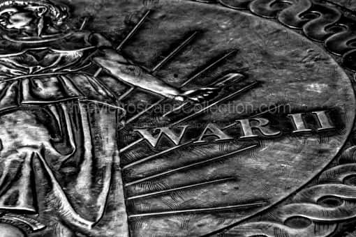 World War II Seal at WW2 Memorial -- Washington DC Black and White Photos