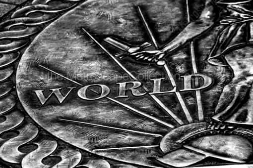 World War II Seal at WW2 Memorial -- Washington DC Black and White Photos