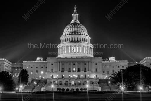 The U.S. Capitol Building without the Capitol Reflecting Pool -- Washington DC Black and White Photos