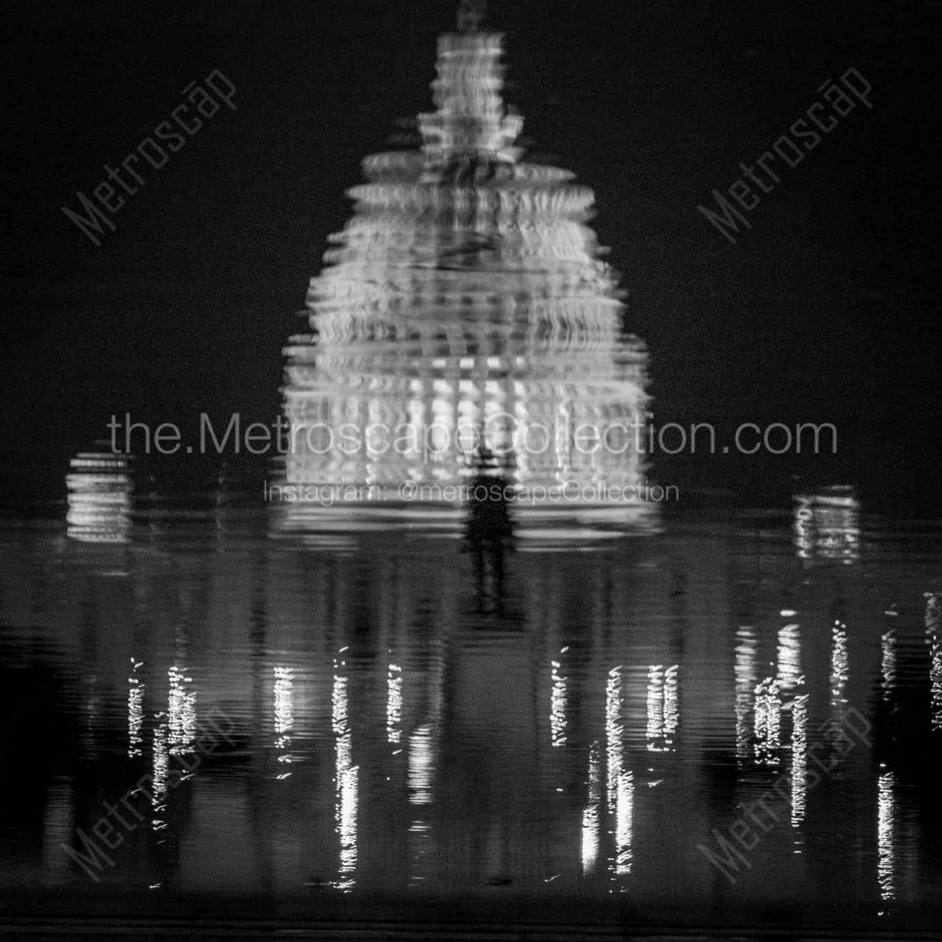 A Reflection of the Capitol Dome landscape black and white Photography A Reflection of the Capitol Dome landscape black and white Photography square crop