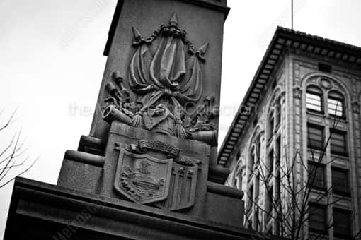 A War Memorial in Downtown Youngstown -- Youngstown Black and White Photography