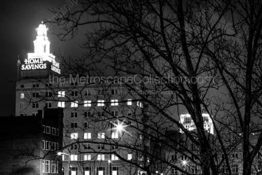 The Home Savings Bank Building -- Youngstown Black and White Photography