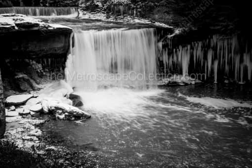 Youngstown Black and White Photography of The Waterfall at Lantermans Mill in Mill Creek Park The Waterfall at Lantermans Mill in Mill Creek Park -- Youngstown Black and White Photography