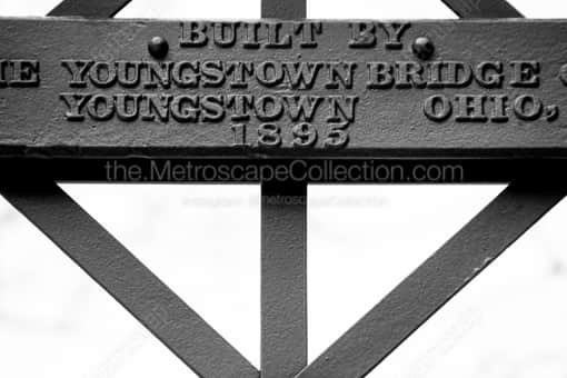 Detail of the Cinderella Bridge -- Youngstown Black and White Photography