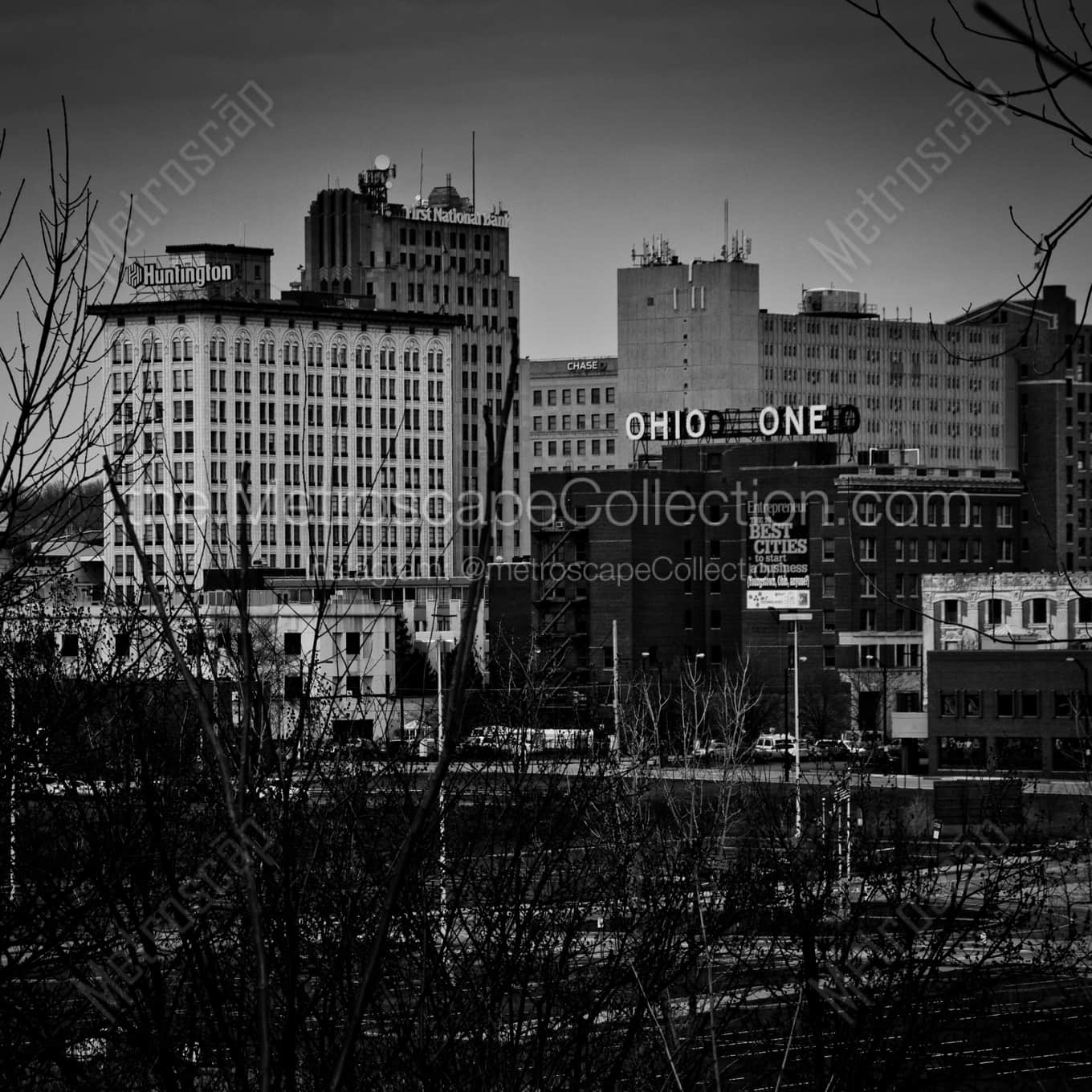 Youngstown Skyline from Woodland Ave. landscape black and white Photography Youngstown Skyline from Woodland Ave. landscape black and white Photography square crop
