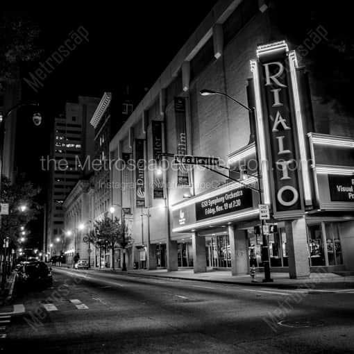 The Rialto Theater off Luckie -- Atlanta Black and White Photography