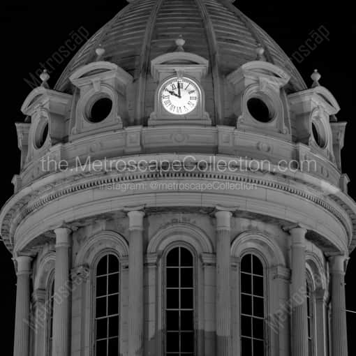 Ten OClock on the Baltimore City Hall Dome -- Baltimore Black and White Photography