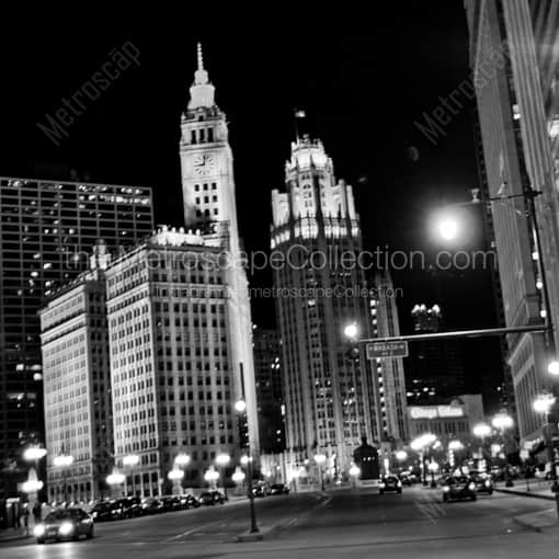 Upper Wacker Drive -- Chicago Black and White Photography