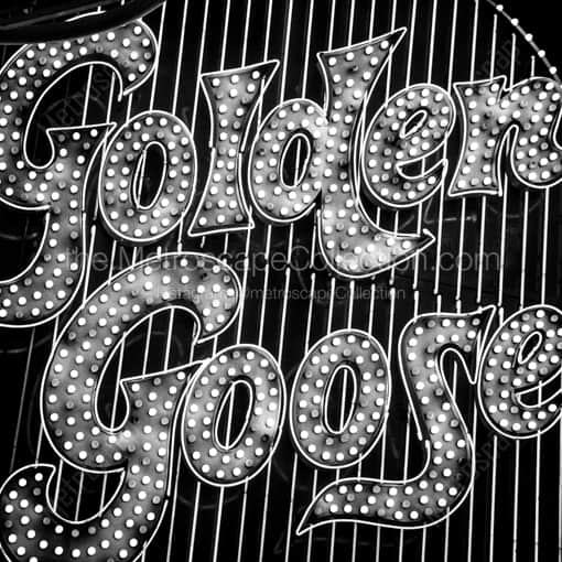 The Golden Goose on Fremont Street -- Las Vegas Black and White Photography