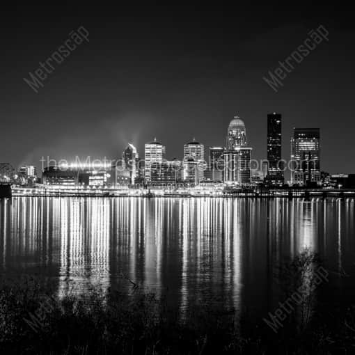 The Downtown Louisville Skyline -- Louisville Black and White Photography