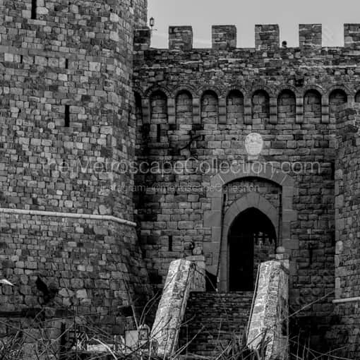 The Castello di Amorosa Castle Steps -- Napa-Valley Black and White Photography