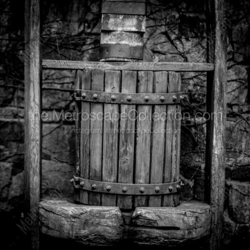 A 16th Century Wine Press -- Napa-Valley Black and White Photography