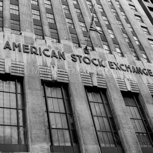 The American Stock Exchange Building -- New York City Black and White Photography