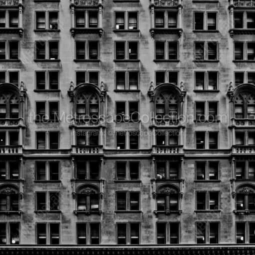 Old Style Office Building on Cedar Street -- New York City Black and White Photography
