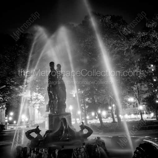 The Bailey Fountain -- New York City Black and White Photography
