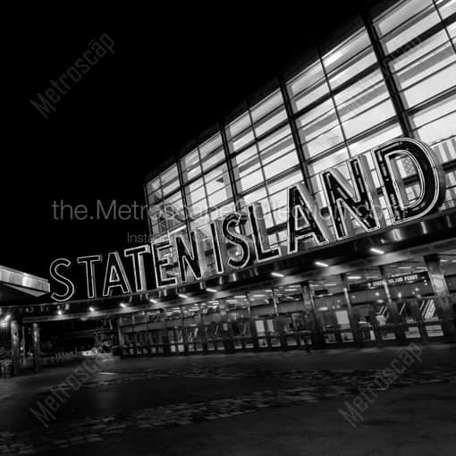 The Staten Island Ferry Station -- New York City Black and White Photography