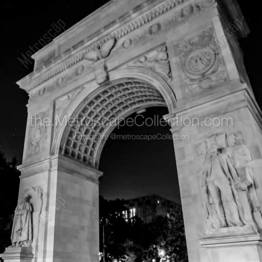 The Washington Square Arch in Greenwich Village -- New York City Black and White Photography