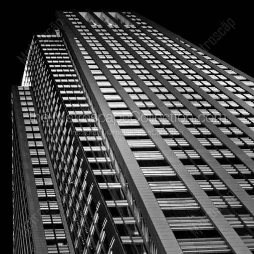 The First National Bank Building at Night -- Omaha Black and White Photography