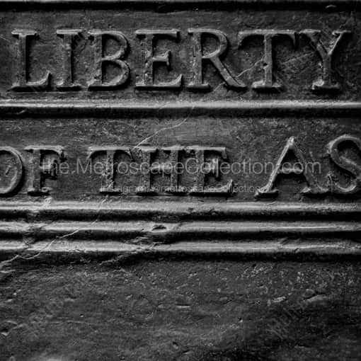 Detail of the Liberty Bell -- Philadelphia Black and White Photography