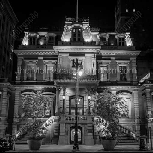The Union League of Philadelphia at Night -- Philadelphia Black and White Photography